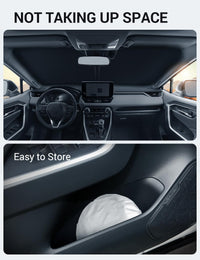 Proadsy 2026 Upgrade Windshield Sun Shade Custom Fit Volvo XC40 2019-2026 Foldable Front Sunshade Protector Sun Visor Blocks UV Rays Keep Car Cooler Accessories