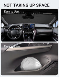 2021-2024 Toyota Venza windshield sunshade detail view 9, custom fit front window sun shade
