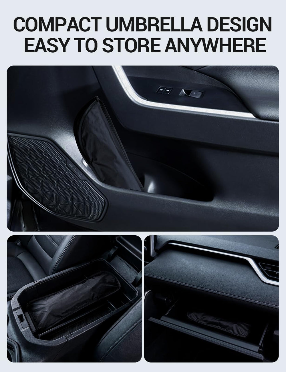 Proadsy Windshield Sun Shade Umbrella for Honda CRV CR-V 2023-2025 2026 Foldable Car Umbrella Sunshade with Soft TPU Handle Spring Structure Crystal Cooling Material Protect Car from Rays & Heat