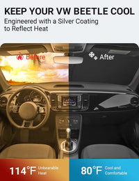 2012-2019 Volkswagen Beetle custom-fit sunshade - clearing mirror sensor