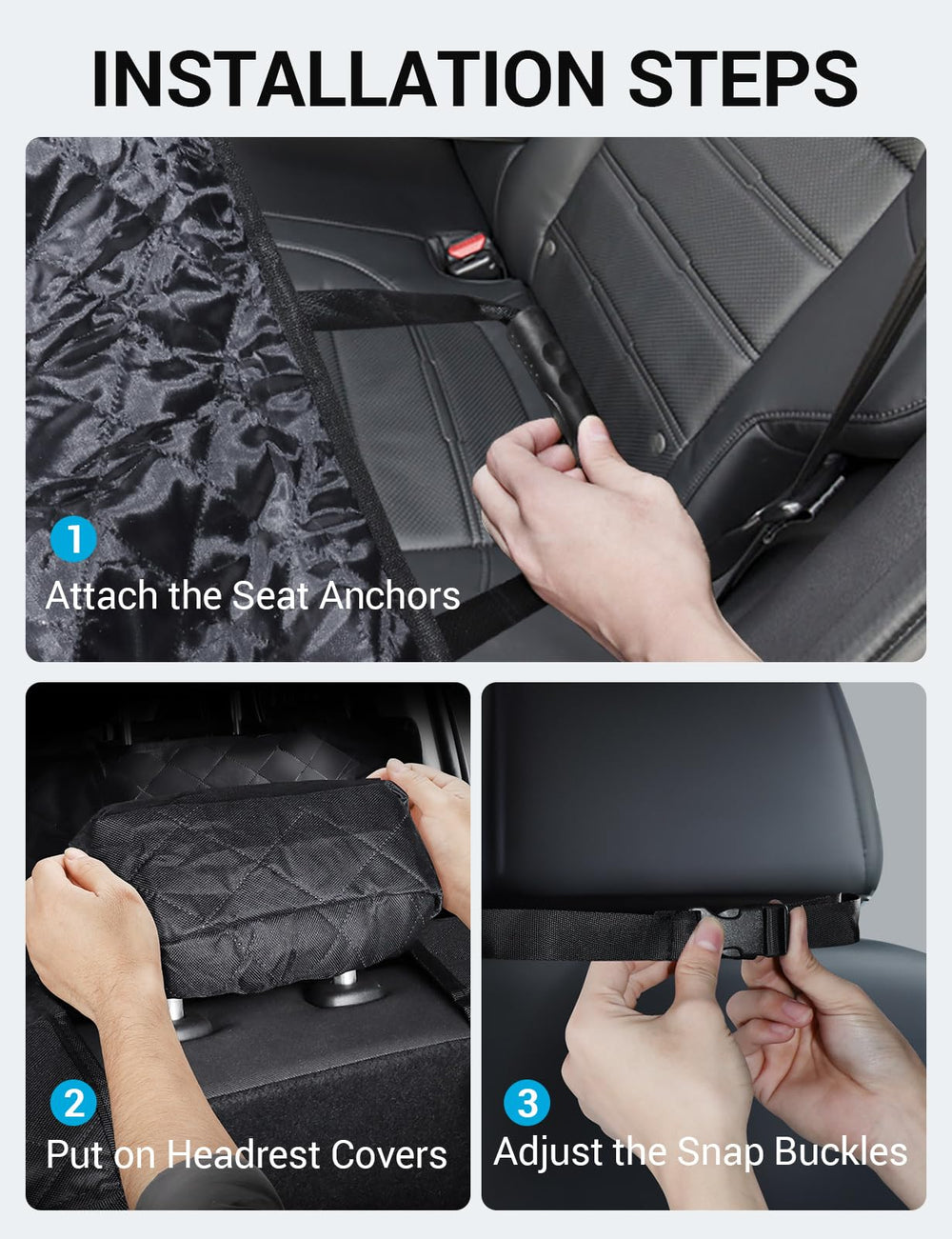 Proadsy 2026 Upgrade Dog Car Seat Cover Custom Fit 2017-2025 CR-V Back Seat Extender Waterproof Scratch Proof Durable Black Protector Pet Hammock
