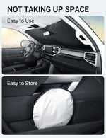 Proadsy 2024 Upgrade Front Windshield Sun Shade Foldable Sunshade Protector Custom Fit Toyota Tundra 2024 2023 2022 Limited SR5 Platinum TRD Pro Pickup Accessories