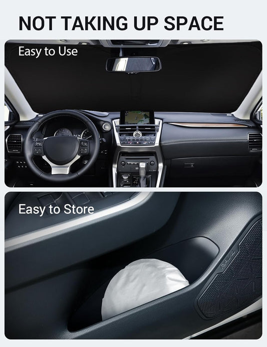 Proadsy 2026 Upgrade Windshield Sun Shade Custom Fit 2015-2021 NX Foldable Front Sunshade Protector Sun Visor Blocks UV Rays Keep Car Cooler