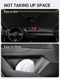 2023-2026 Mazda CX-50 windshield sunshade detail view 9, custom fit front window sun shade