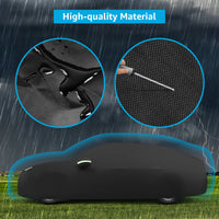 Proadsy Car Cover for Dodge Charger 2006-2023 2024,Waterproof All Weather for Automobiles, Windproof Snowproof Rain Hail Sun UV Protection Full Outdoor Indoor Exterior Car Covers, Black