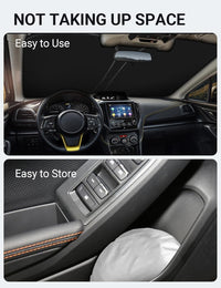 2018-2025 Subaru Crosstrek windshield sunshade detail view 8, custom fit front window sun shade