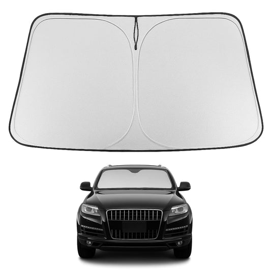 Proadsy 2025 Upgrade Windshield Sun Shade Custom Fit 2007-2015 Audi Q7 Foldable Front Sunshade Protector Sun Visor Blocks UV Rays Keep Car Cooler