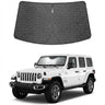 Proadsy Windshield Sun Shade Custom Fit Jeep Wrangler 2018-2026 Ice Crystal Black Front Window Sunshade UV and Heat Blocker Foldable Visor Keeps Car Cooler for Summer Parking and Daily Use