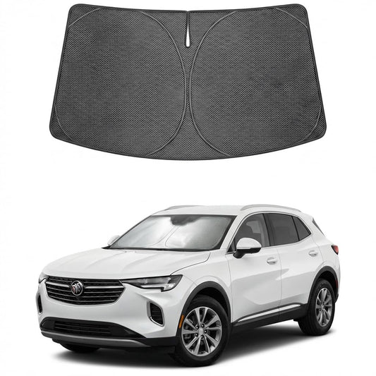 Proadsy Windshield Sun Shade Custom Fit Buick Envision 2021-2026 Ice Crystal Black Front Window Sunshade UV and Heat Blocker Foldable Visor Keeps Car Cooler for Summer Parking and Daily Use