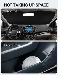 2013-2019 Ford Escape windshield sunshade detail view 9, custom fit front window sun shade
