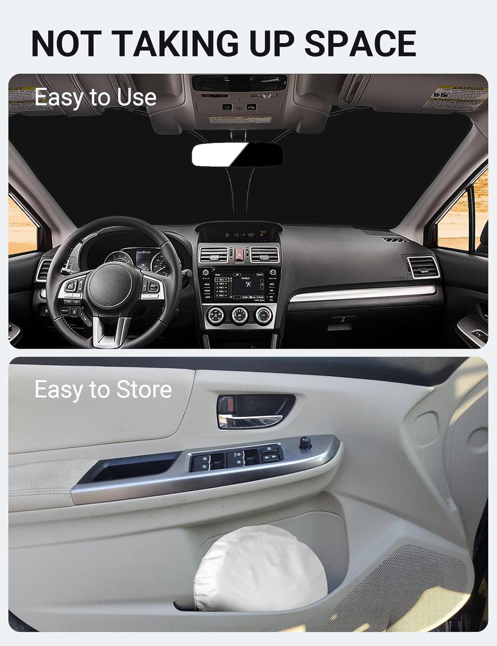 Proadsy 2025 Upgrade Windshield Sun Shade Custom Fit Subaru Crosstrek 2012-2017 4-Layer Foldable Front Sunshade Protector Sun Visor Blocks UV Rays Keep Car Cooler