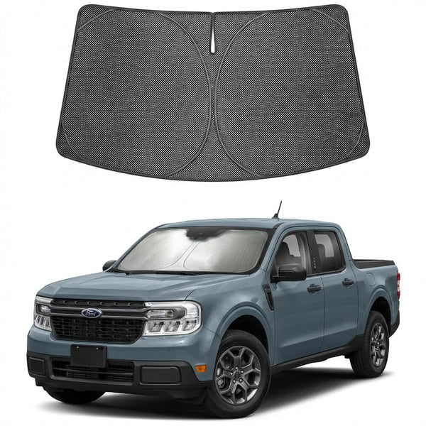 Proadsy Windshield Sun Shade Custom Fit Ford Maverick 2022-2026 Ice Crystal Black Front Window Sunshade UV and Heat Blocker Foldable Visor Keeps Car Cooler for Summer Parking and Daily Use