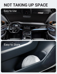 2019-2026 Audi Q8 windshield sunshade detail view 9, custom fit front window sun shade