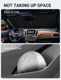 2018-2024 Chevrolet Equinox windshield sunshade detail view 9, custom fit front window sun shade
