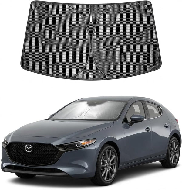 2019-2026 Mazda 3 Ice Crystal Windshield Sunshade - Custom Fit Front Windshield Sun Shade