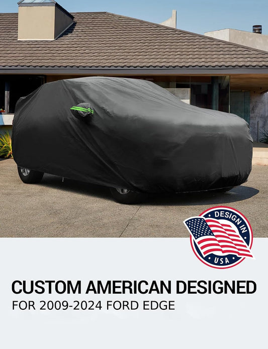 Custom fit 2009-2024 Ford Edge car cover on car, American designed full exterior protection