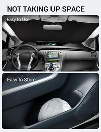 Proadsy 2025 Upgrade Windshield Sun Shade Custom Fit 2010-2015 Toyota Prius Foldable Front Sunshade Protector Sun Visor Blocks UV Rays Keep Car Cooler