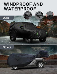 2018-2025 Jeep Wrangler custom-fit car cover - mirror pocket detail