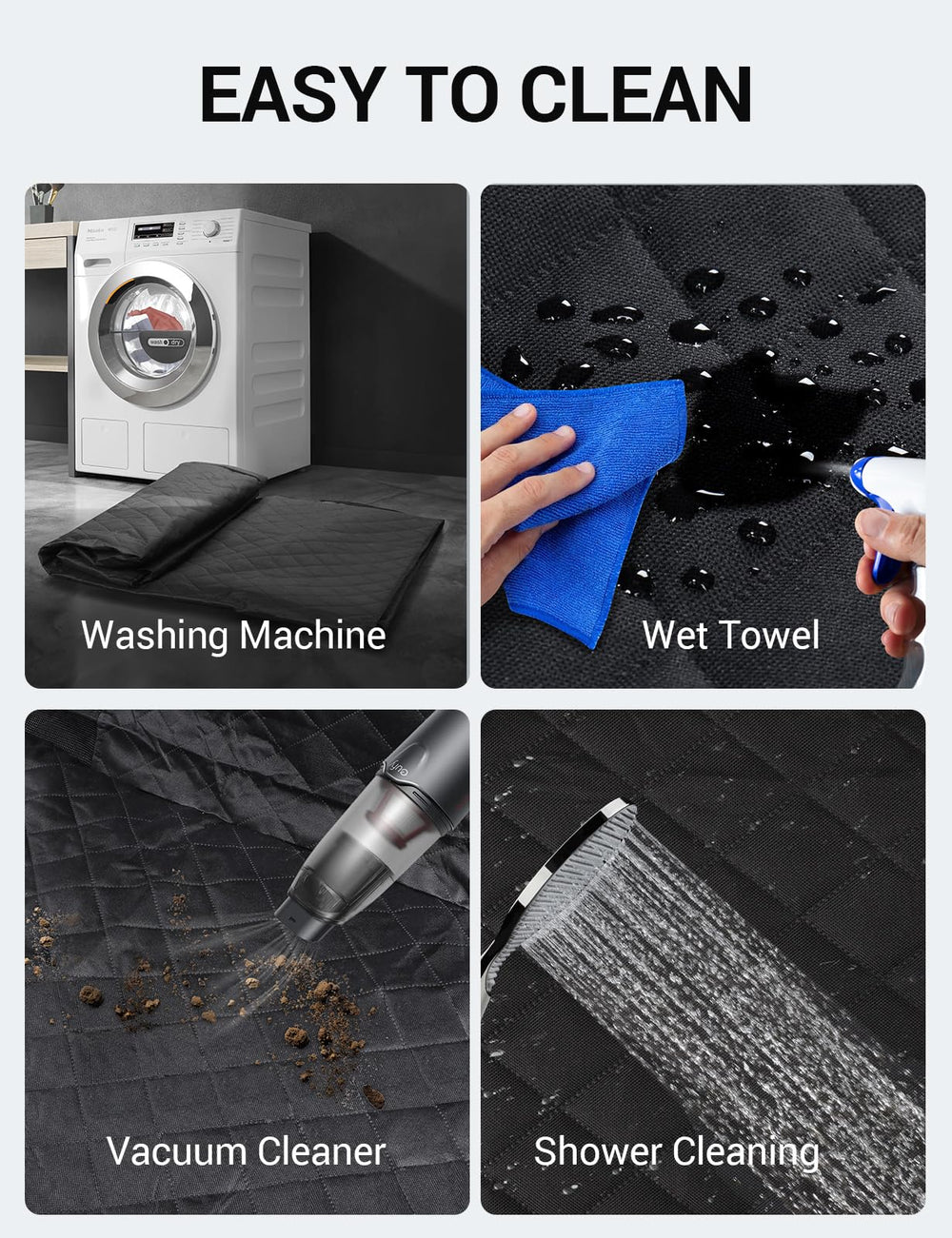 Proadsy 2025 Upgrade Dog Car Seat Cover Custom Fit 2018-2024 2025 Toyota Camry Back Seat Extender Waterproof Scratch Proof Durable Black Protector Pet Hammock