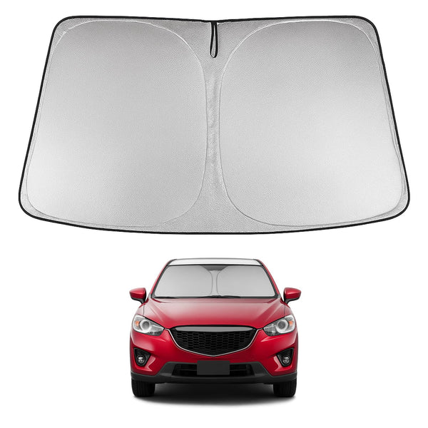 Proadsy 2026 Upgrade Windshield Sun Shade Custom Fit CX-5 2013 2014 2015 2016 CX5 Front Sunshade Protector Foldable Sun Visor Blocks UV Rays Keep Car Cooler