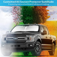 2015-2020 Ford F-150 custom-fit sunshade - folded compact