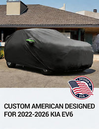 Custom fit 2022-2026 Kia EV6 car cover on car, American designed full exterior protection