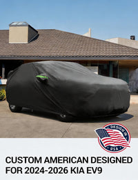 Proadsy Car Cover Custom Fit for 2024 2025 2026 Kia EV9, Waterproof All Weather for Automobiles, Full Exterior Cover Rain Snow Sun Protector Indoor Outdoor Car Cover