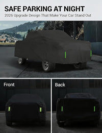 2019-2026 Subaru Ascent car cover with reflective strips for safe parking at night, front and back