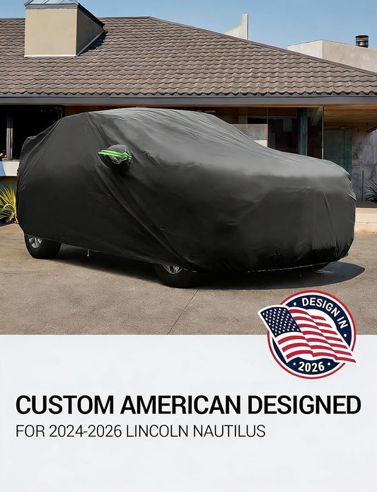 Custom fit 2024-2026 Lincoln Nautilus car cover on car, American designed full exterior protection