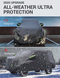 Proadsy Car Cover Compatible with Ford Bronco 2 Door 2021-2024 2025 2026 Windproof All Weather Waterproof Sun Rain UV Dust Snow Protection Outdoor Covers