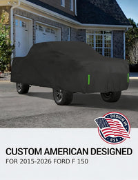 Custom fit 2008-2026 Ford F-150 car cover on car, American designed full exterior protection