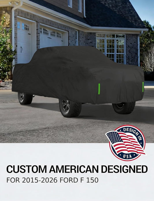 Custom fit 2008-2026 Ford F-150 car cover on car, American designed full exterior protection