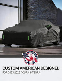 Custom fit 2023-2026 Acura Integra car cover on car, American designed full exterior protection
