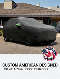 Custom fit 2011-2026 Dodge Durango car cover on car, American designed full exterior protection