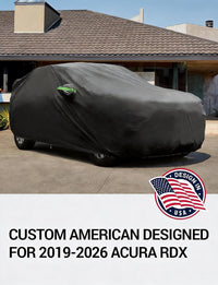 Custom fit 2019-2026 Acura RDX car cover on car, American designed full exterior protection