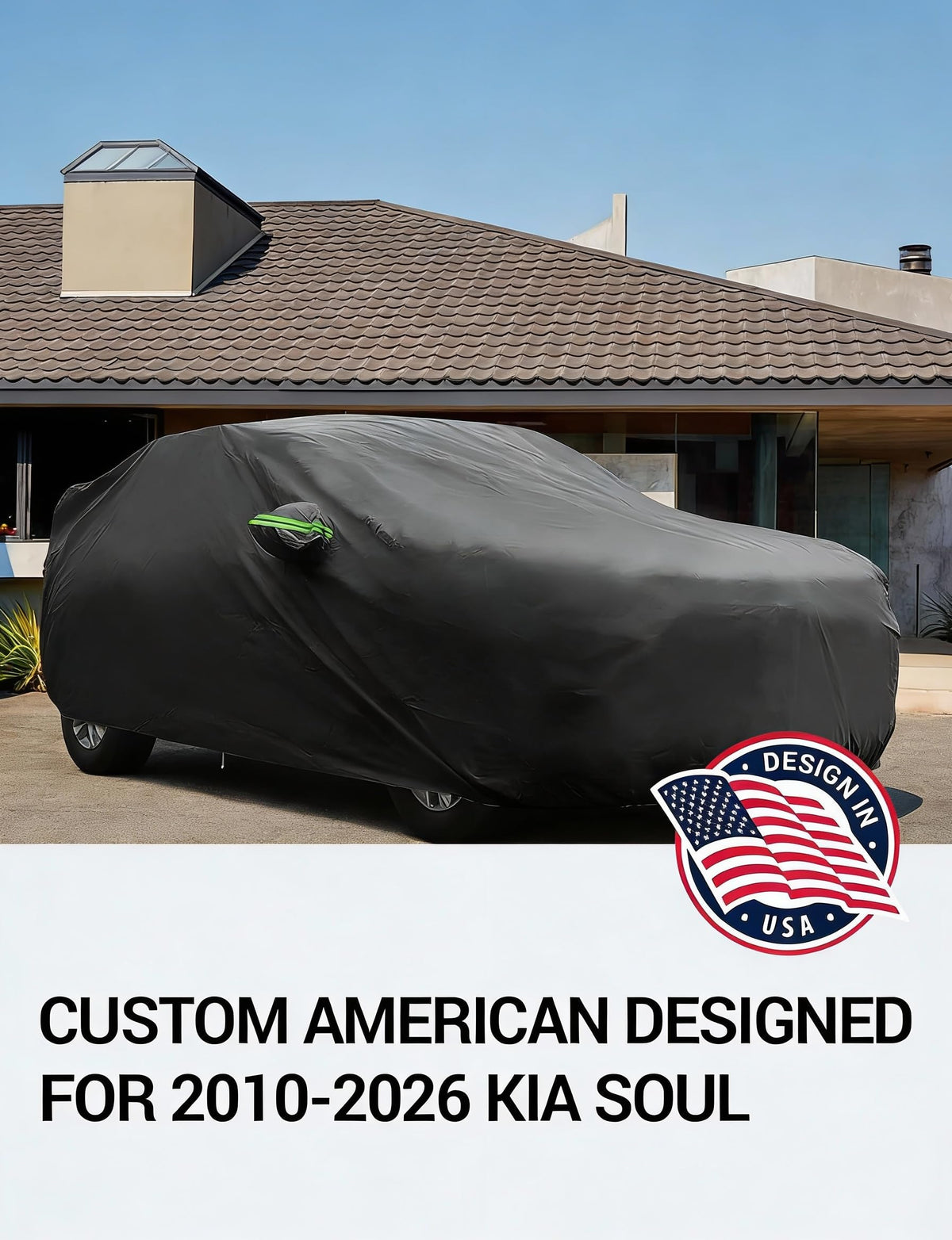 2010-2026 Kia Soul custom-fit car cover - mirror pocket detail