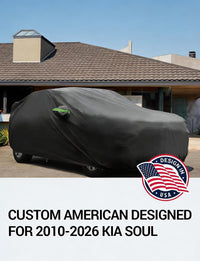 Proadsy Car Cover Custom Fit for Kia Soul 2010-2025 2026, Waterproof All Weather for Automobiles, Full Exterior Cover Rain Snow Sun Protector Indoor Outdoor Car Cover