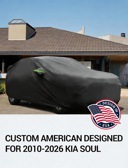 Proadsy Car Cover Custom Fit for Kia Soul 2010-2025 2026, Waterproof All Weather for Automobiles, Full Exterior Cover Rain Snow Sun Protector Indoor Outdoor Car Cover