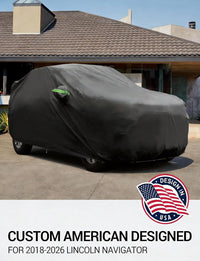 Custom fit 2018-2026 Lincoln Navigator car cover on car, American designed full exterior protection
