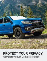 2015-2022 Chevrolet Colorado windshield sunshade detail view 7, custom fit front window sun shade