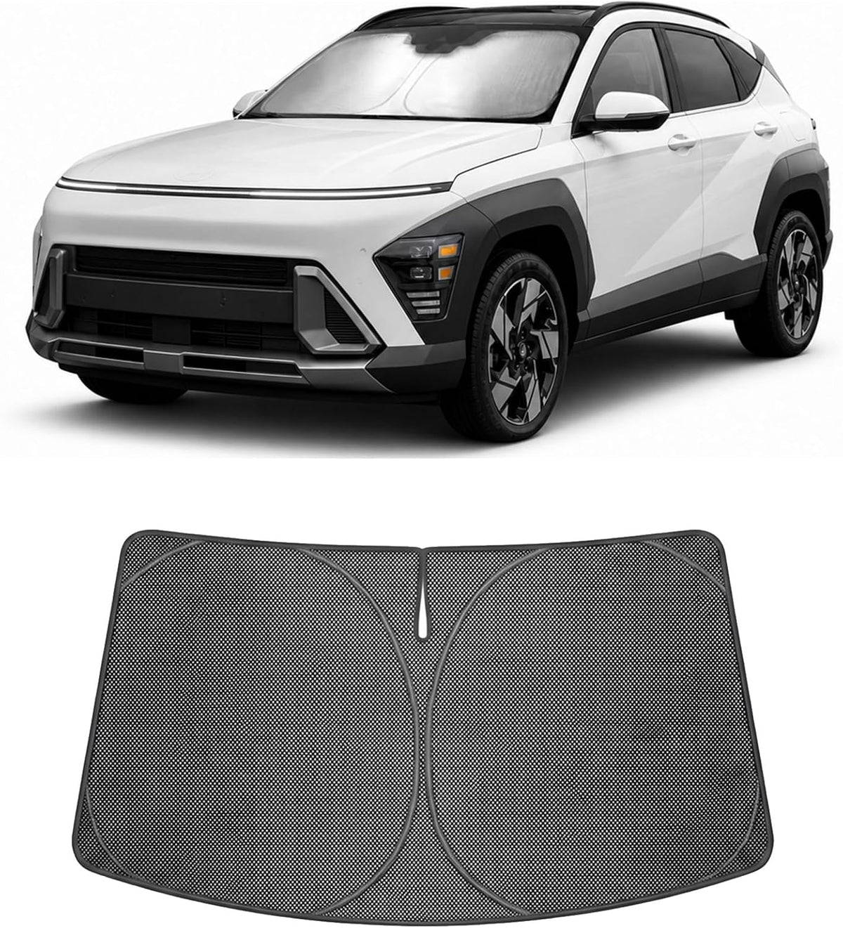 2024-2026 Hyundai Kona Ice Crystal Windshield Sunshade - Custom Fit Front Windshield Sun Shade