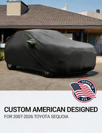 2007-2026 Toyota Sequoia custom-fit car cover - mirror pocket detail