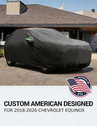 Custom fit 2005-2026 Chevrolet Equinox car cover on car, American designed full exterior protection