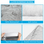 Car Cover for Toyota Camry 2019-2022 6 Layers All Weather Waterproof Sun Rain UV Dust Protection Outdoor Full Exterior Covers with Zipper