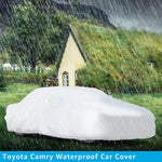 Car Cover for Toyota Camry 2019-2022 6 Layers All Weather Waterproof Sun Rain UV Dust Protection Outdoor Full Exterior Covers with Zipper