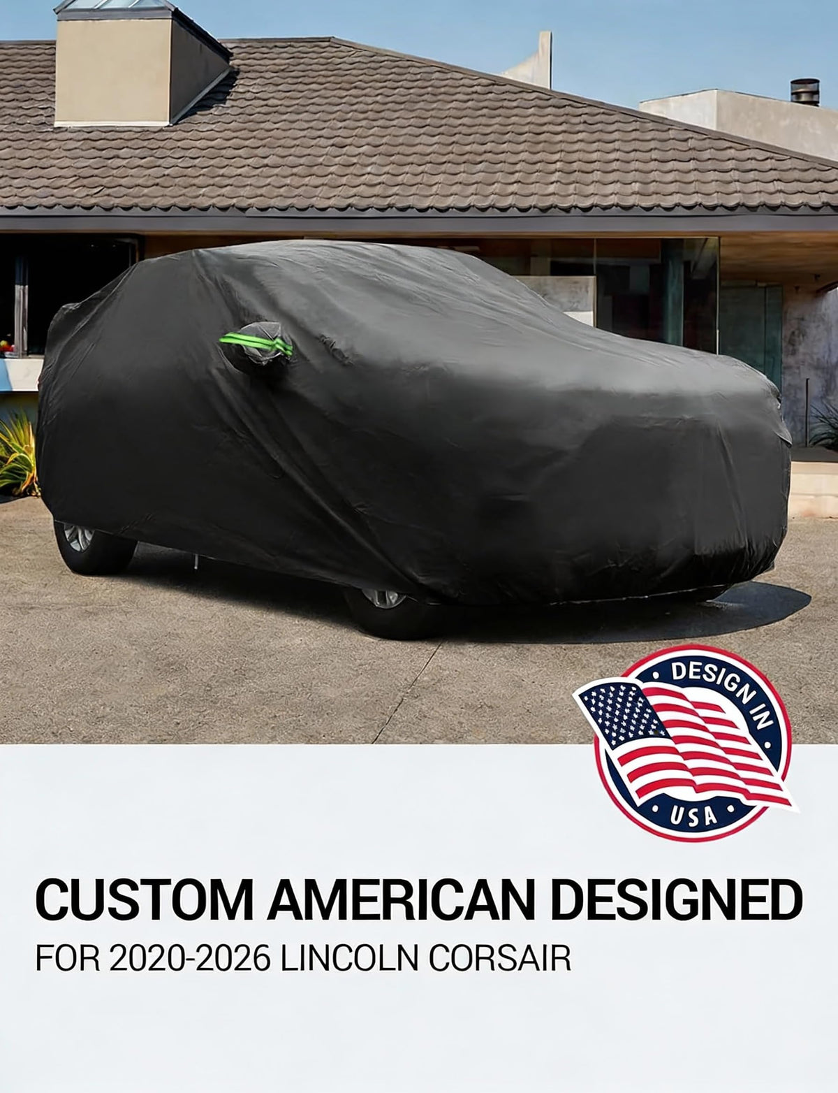 2020-2026 Lincoln Corsair custom-fit car cover - mirror pocket detail