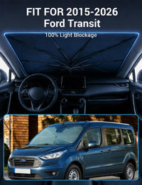 2015-2025 Ford Transit custom-fit sunshade - folded compact