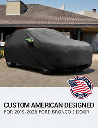Custom fit 1997-2026 Subaru Forester car cover on car, American designed full exterior protection