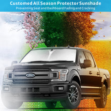 Load image into Gallery viewer, Front Windshield Sunshade Foldable Sun Shade Protector Custom Fit Ford F-150 2020 2019 2018 2017 2016 2015 F150 Lariat, King Ranch, Platinum, XL XLT Limited Raptor Accessories 2021 Upgrade
