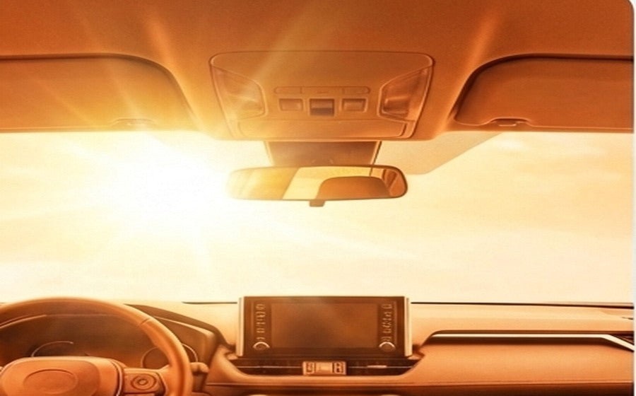 Without Sunshade – hot interior